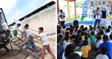 Projeto itinerante percorre escolas de Senador Canedo (GO) para falar sobre reciclagem e sustentabilidade